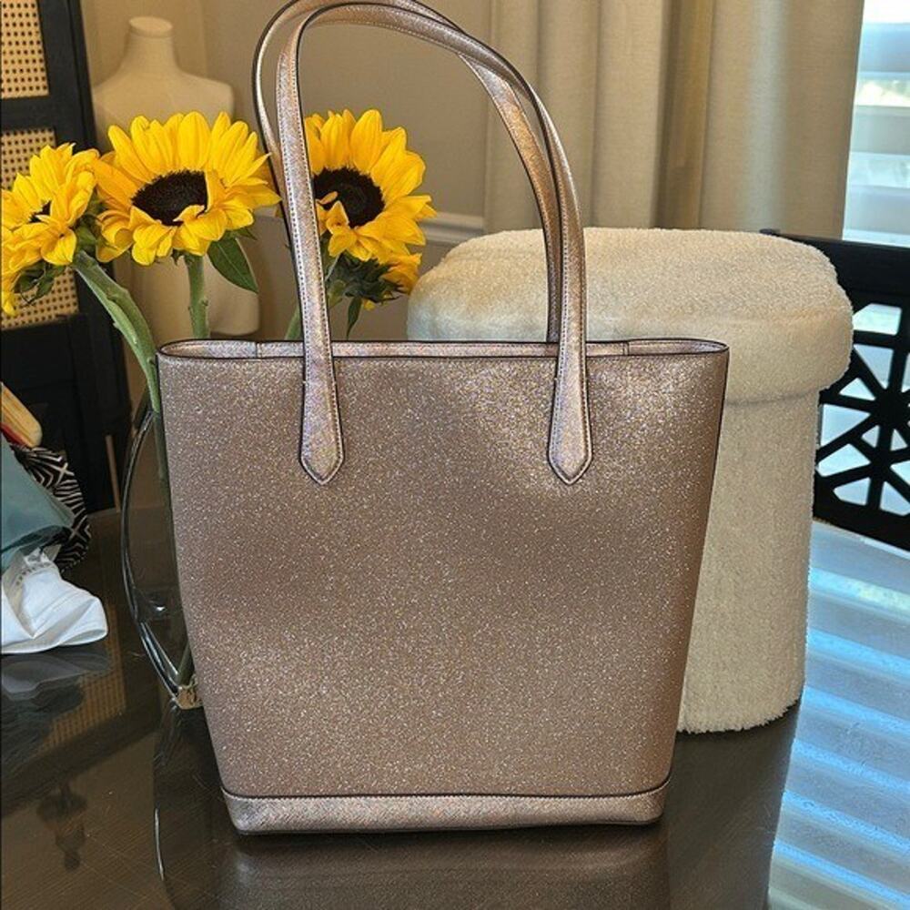 Kate Spade Sparkling pink Metallic Tote Bag excellent condition - Picture 3 of 14